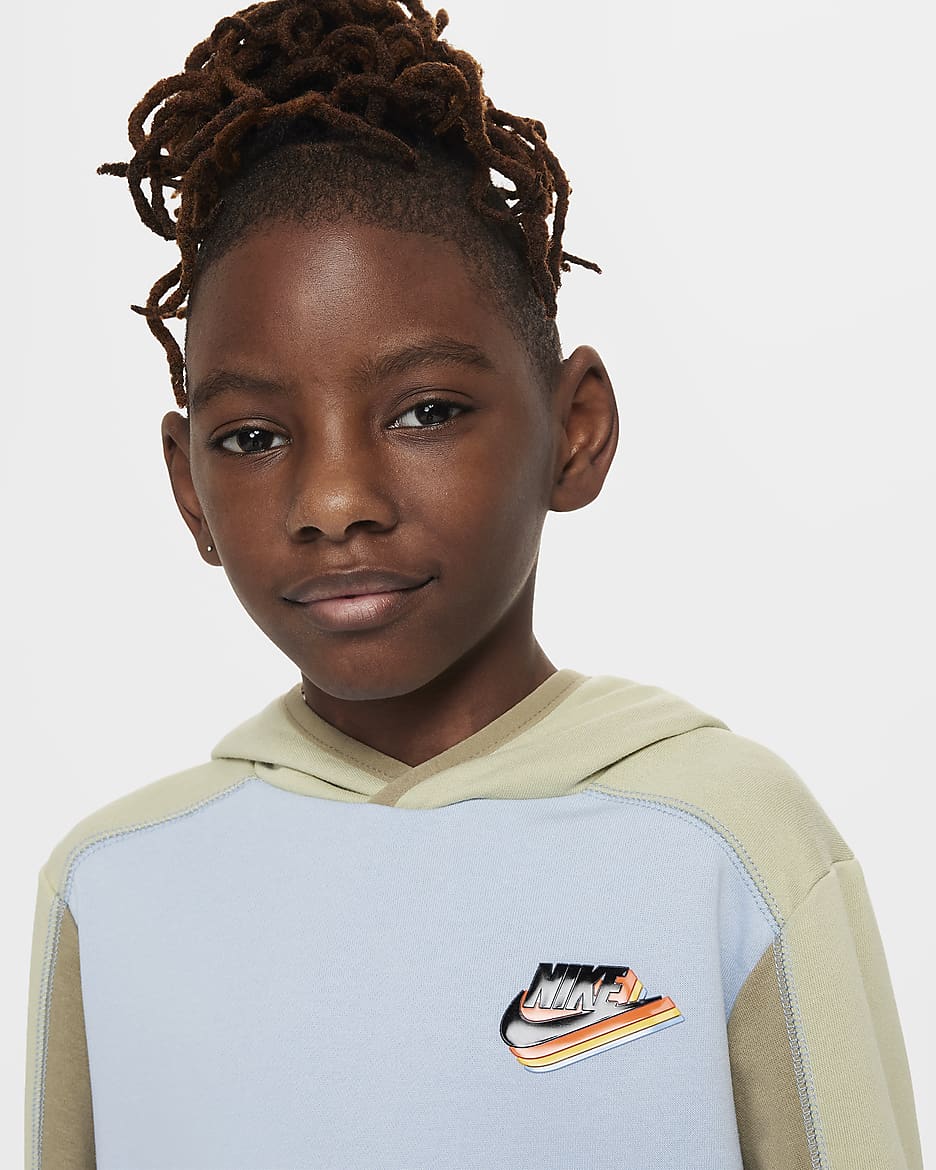 Conjunto de sudaderas sin cierre para niños talla pequeña Nike Sportswear Reimagine - Aura oliva