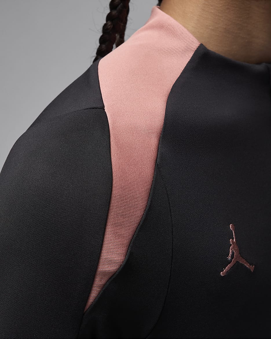 Męska treningowa koszulka piłkarska Jordan Dri-FIT Paris Saint-Germain Strike (wersja trzecia) - Czerń/Rust Pink/Rust Pink