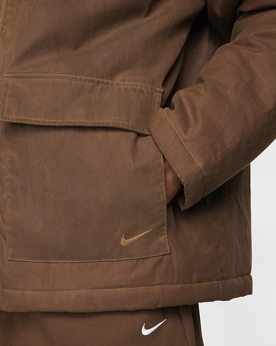 Voksbehandlet Nike Life-lærredsjakke til mænd - Light British Tan/Light British Tan