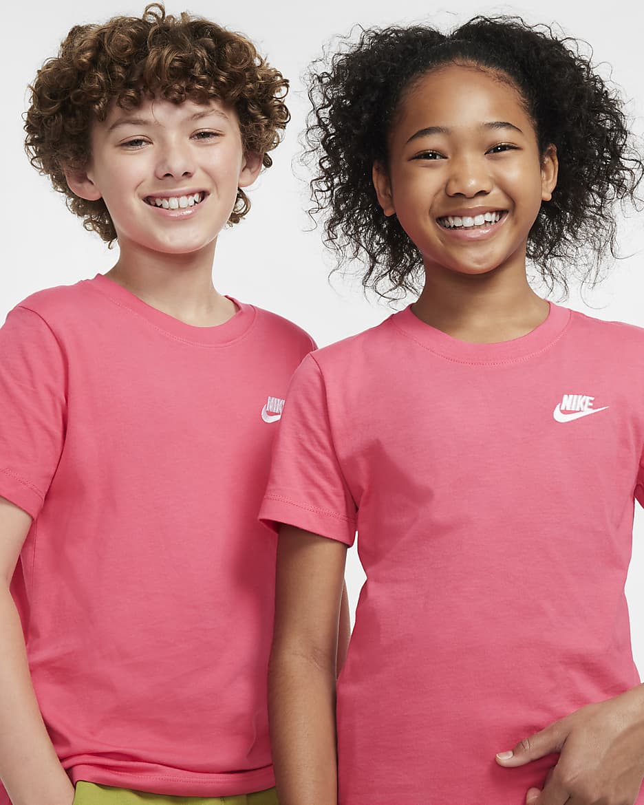 Playera para niños talla grande Nike Sportswear - Rosa margarita