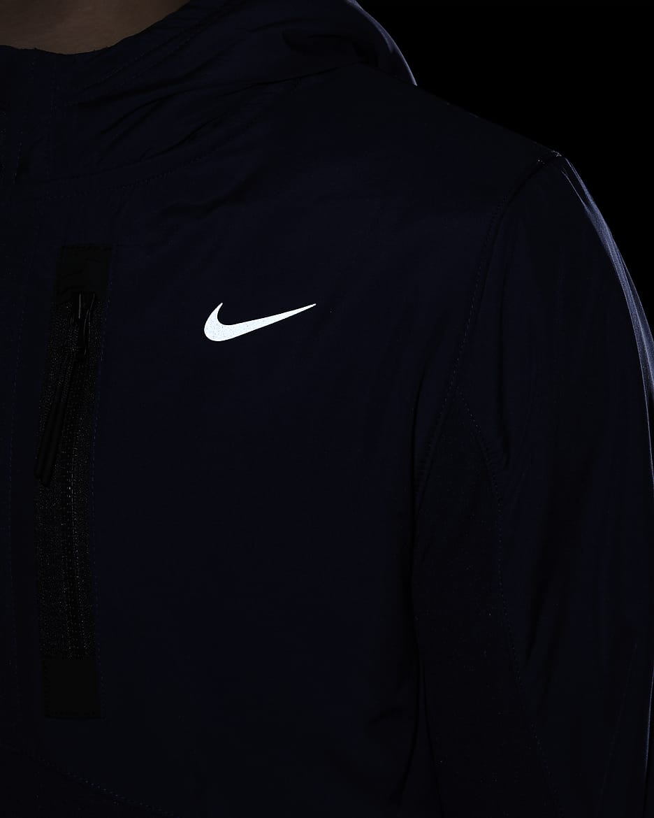 Nike Sportswear City Utility EasyOn Big Kids' Therma-FIT Winterized Jacket - Midnight Navy/Midnight Navy/Black