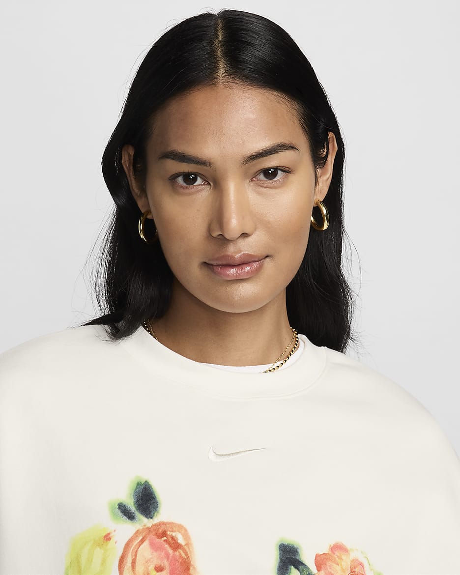 Nike Sportswear Phoenix Fleece Women's Artist Collection Over-Oversized Crew-Neck Sweatshirt - Sail/Sail