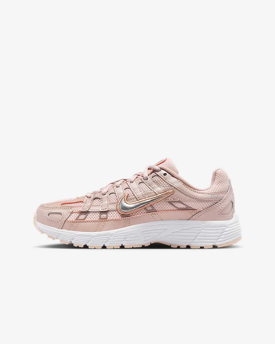 Nike P-6000 Big Kids' Shoes - Silt Red/Light Soft Pink/Particle Pink/Metallic Silver