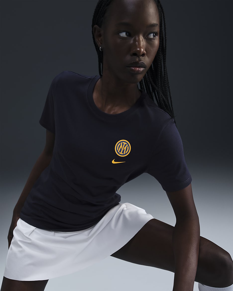 Inter Milan Supporter Women's Nike Football T-Shirt - Blackened Blue