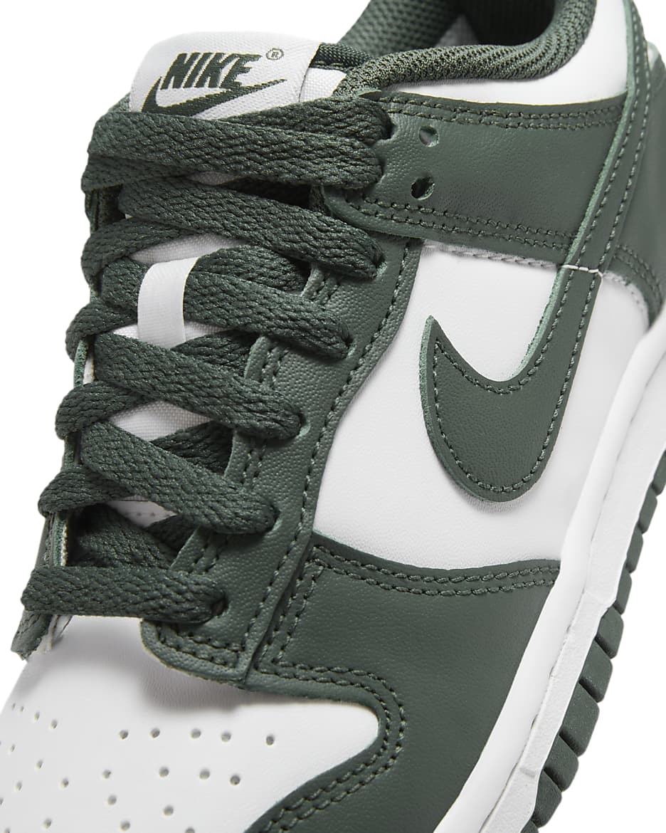 Buty dla dużych dzieci Nike Dunk Low - Biel/Biel/Vintage Green