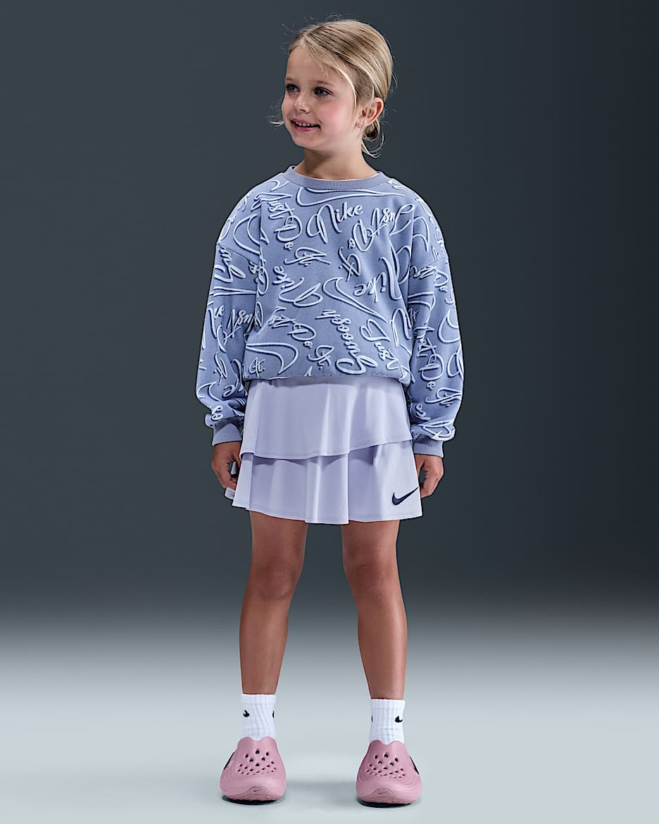 Nike Swoosh On Pointe Little Kids' Floral Futura 2-Piece Scooter Set - Ghost