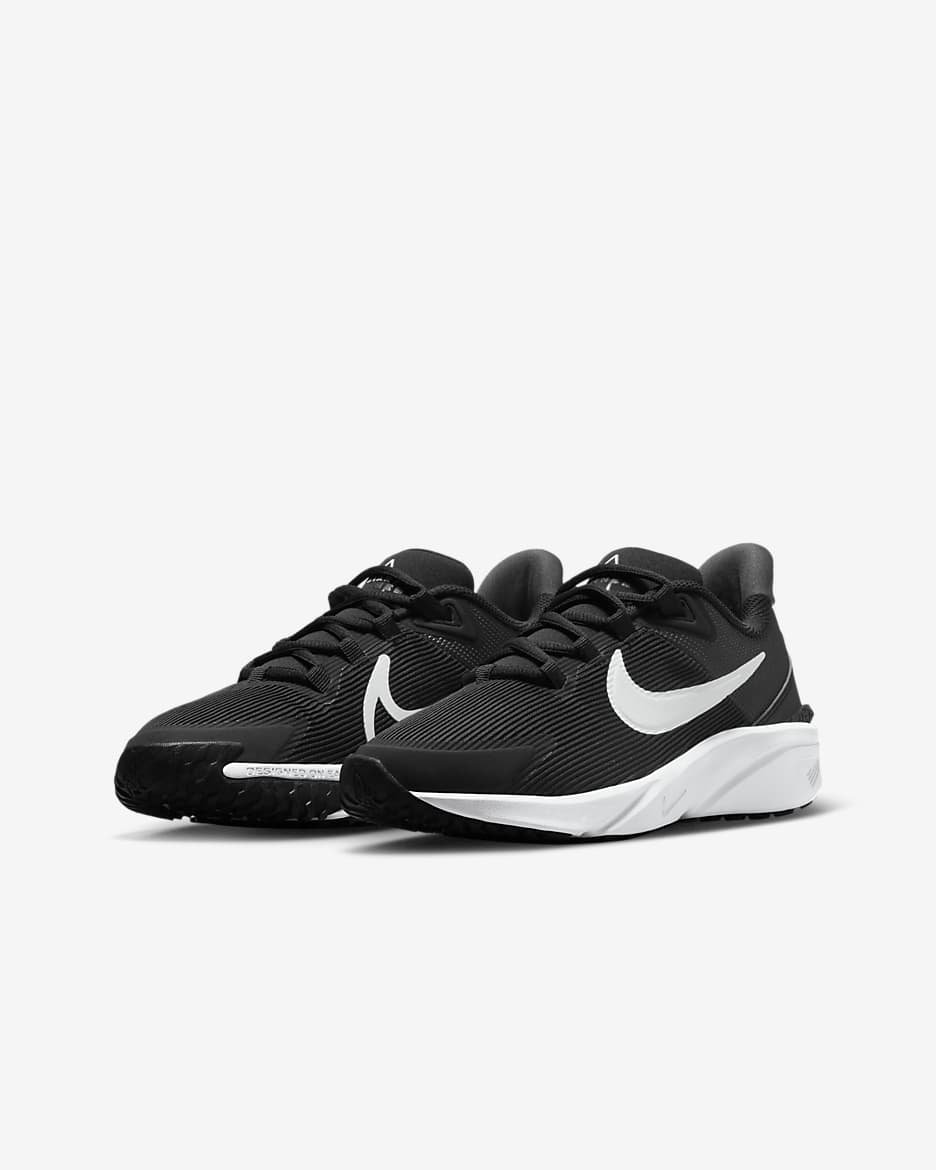 Nike Star Runner 4 大童路跑鞋 - 黑色/Anthracite/白色