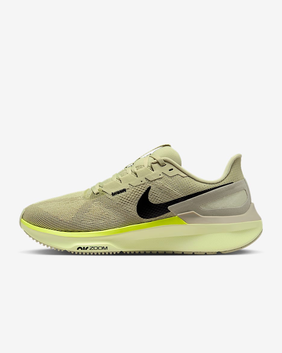 Nike Structure 25 Men's Road Running Shoes - Olive Aura/Barely Volt/Volt/Black