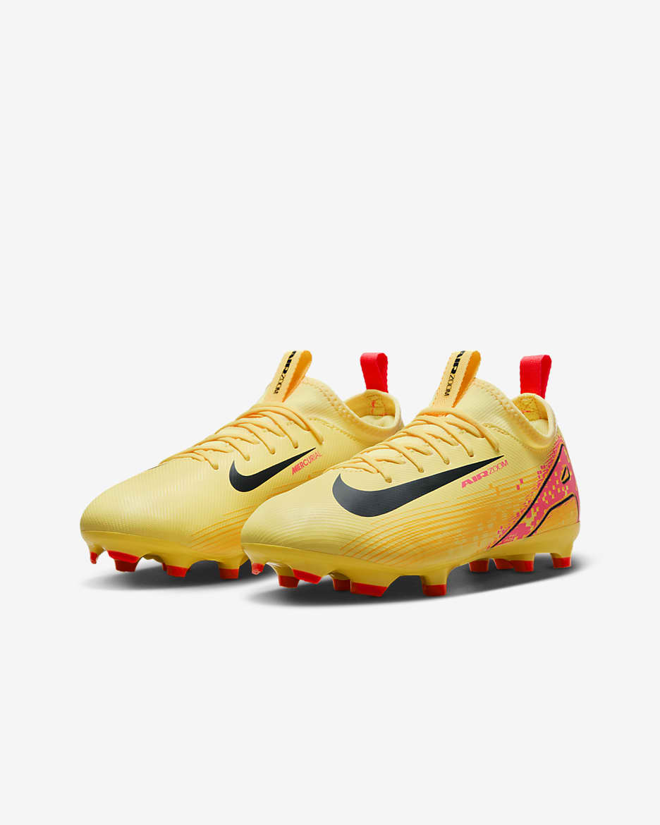 Chaussure de foot basse à crampons Nike Jr. Mercurial Vapor 16 Academy « Kylian Mbappé » MG pour ado - Light Laser Orange/Armory Navy