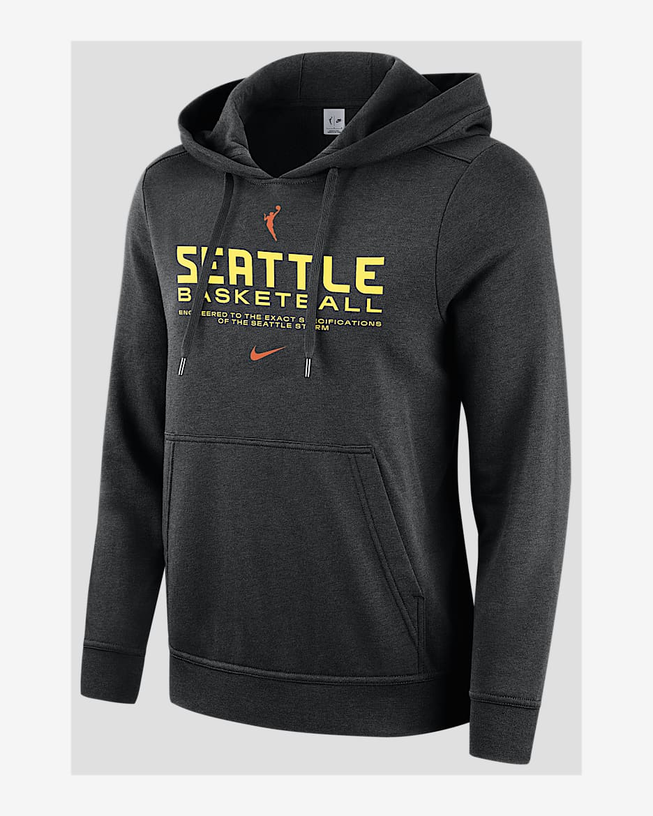 Seattle Storm Club Women's Nike WNBA Pullover Hoodie - Black