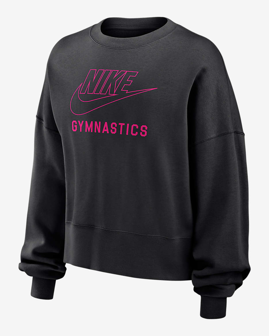 Nike Phoenix Fleece Women's Gymnastics Crew-Neck Sweatshirt - Black