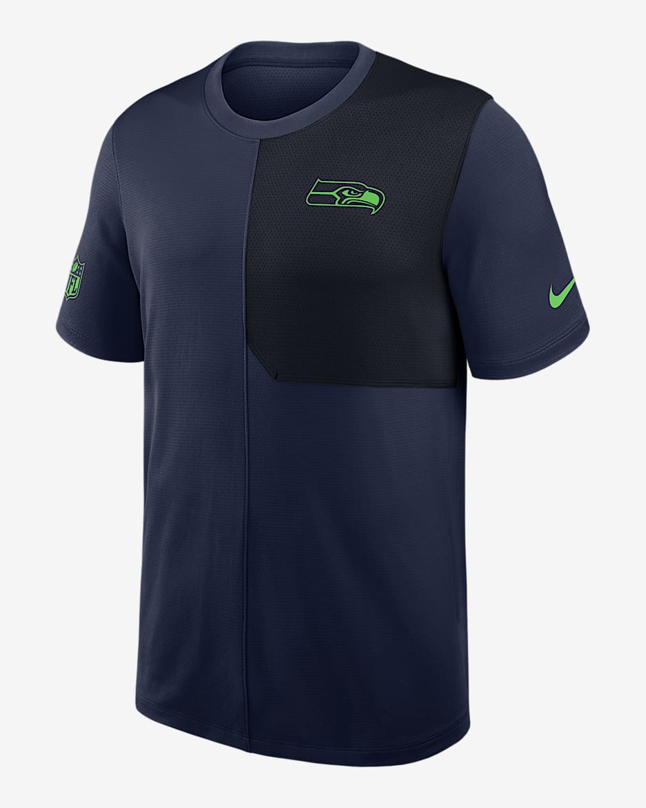 Seattle Seahawks Sideline Coach Men's Nike Dri-FIT NFL Top - Navy