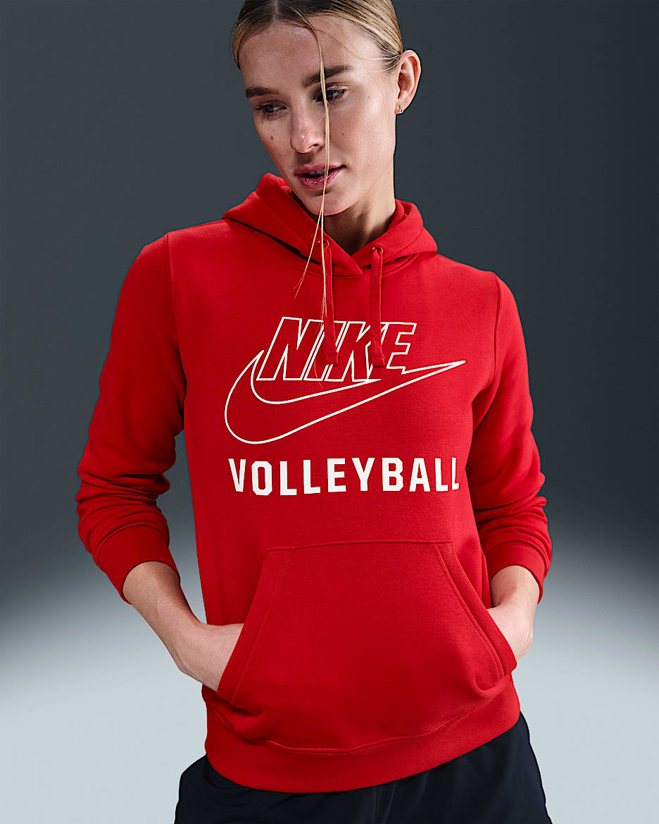 Nike Women's Volleyball Pullover Hoodie - University Red