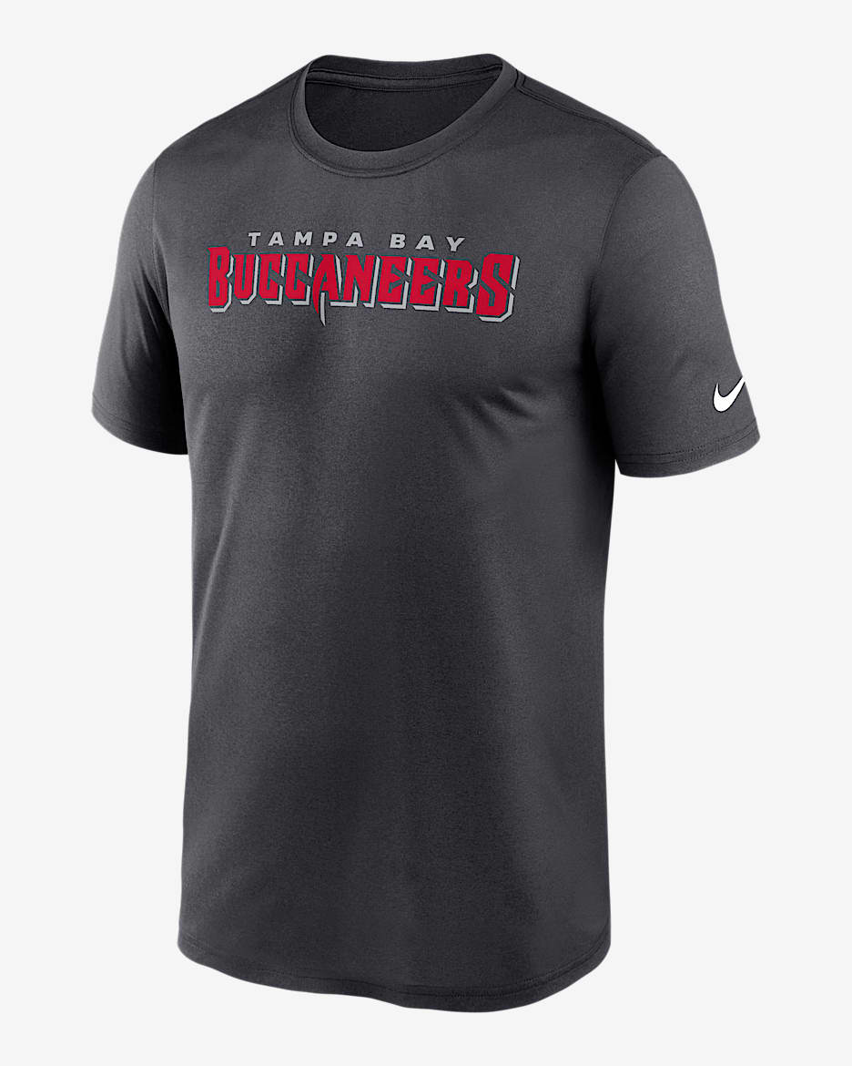 Tampa Bay Buccaneers Primetime Legend Wordmark Men's Nike Dri-FIT NFL T-Shirt - Pewter