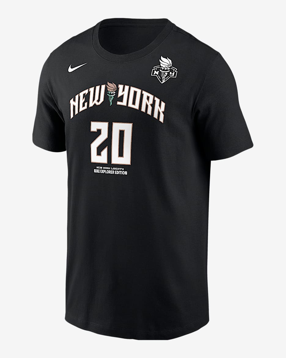 Sabrina Ionescu New York Liberty Men's Nike WNBA T-Shirt - Black