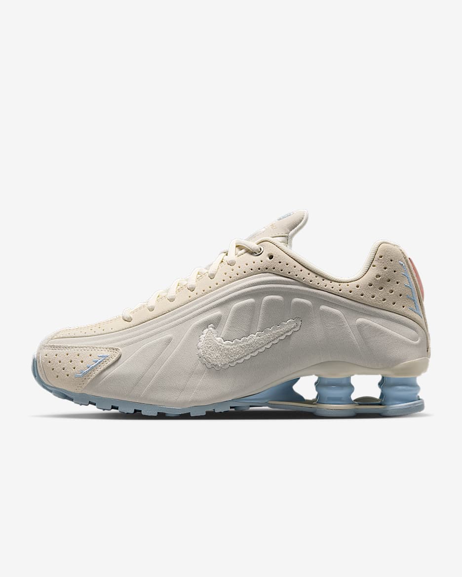 Nike Shox R4 SE Women's Shoes - Pale Ivory/Light Orewood Brown/Celestine Blue/Sail