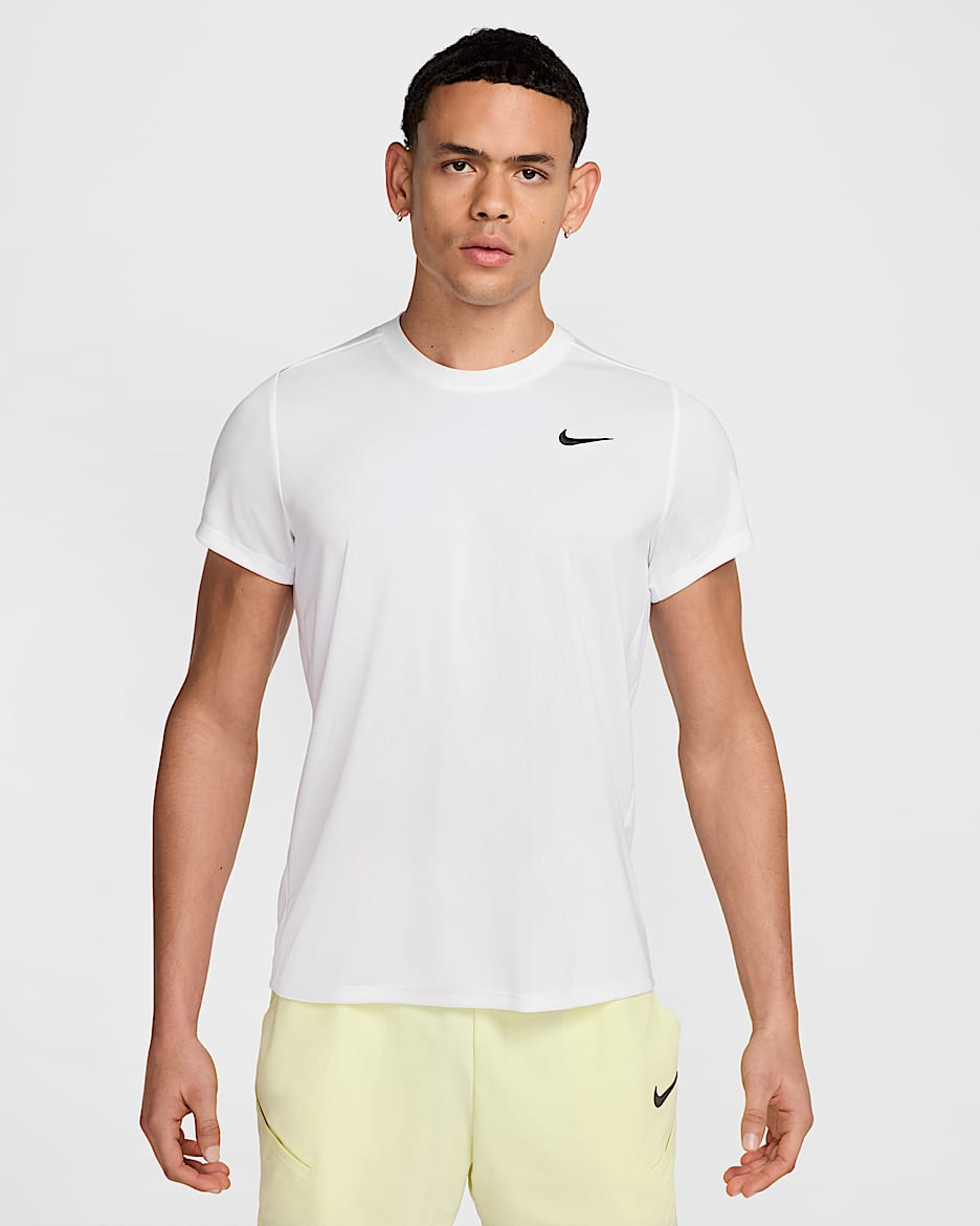 NikeCourt Victory Men's Dri-FIT Tennis Top - White/Black