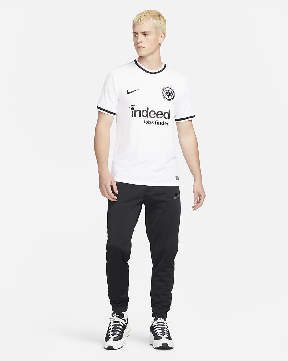 Eintracht Frankfurt 2022/23 Stadium Home Nike Dri-FIT Fußballtrikot für Herren - Weiß/Schwarz