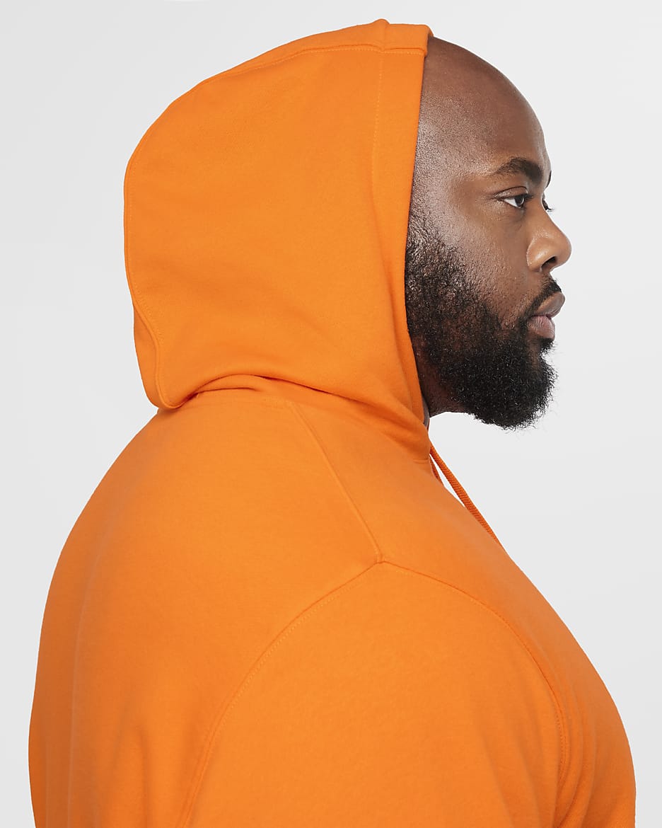 Nike Sportswear Club Fleece Men's Graphic Pullover Hoodie - Safety Orange/Safety Orange/White