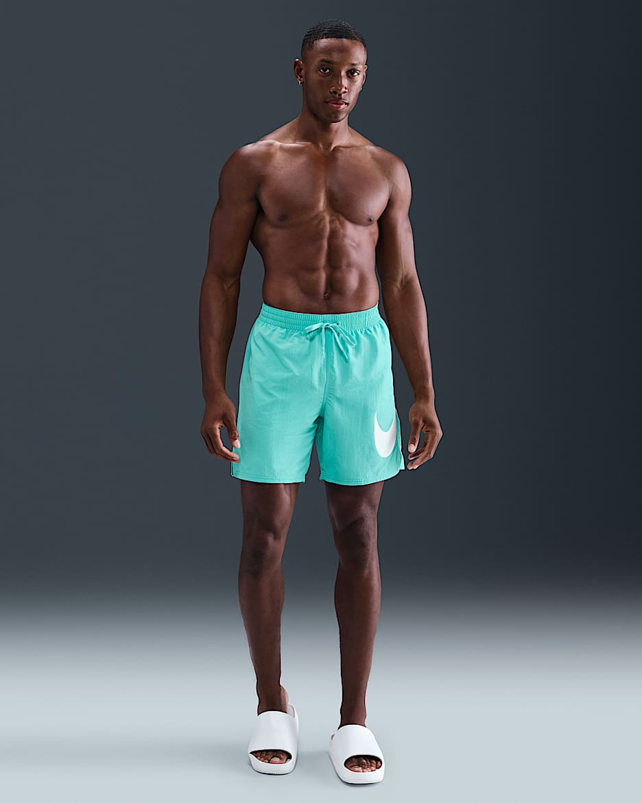 Nike Swim Breaker Men's 7" Fully Lined Volley Shorts - Bleached Turquoise
