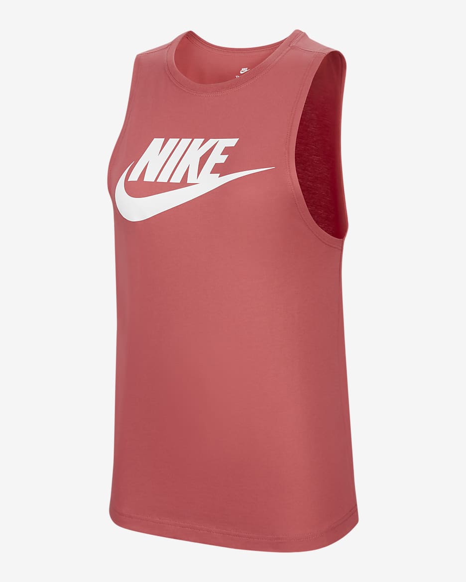 Nike Sportswear Women's Muscle Tank - Archaeo Pink/White