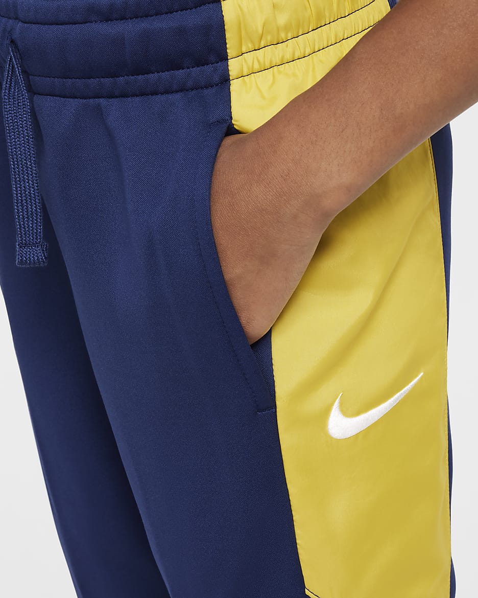 Tottenham Hotspur Nike vevd fotballtracksuit til store barn - Binary Blue/Varsity Maize/Hvit