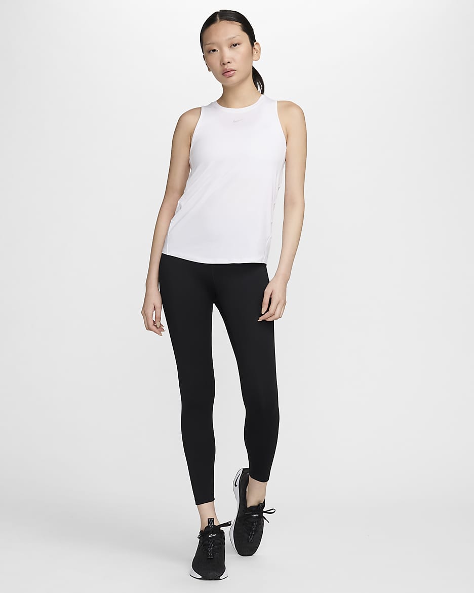 Nike One Classic Women's Dri-FIT Tank Top - White/Black