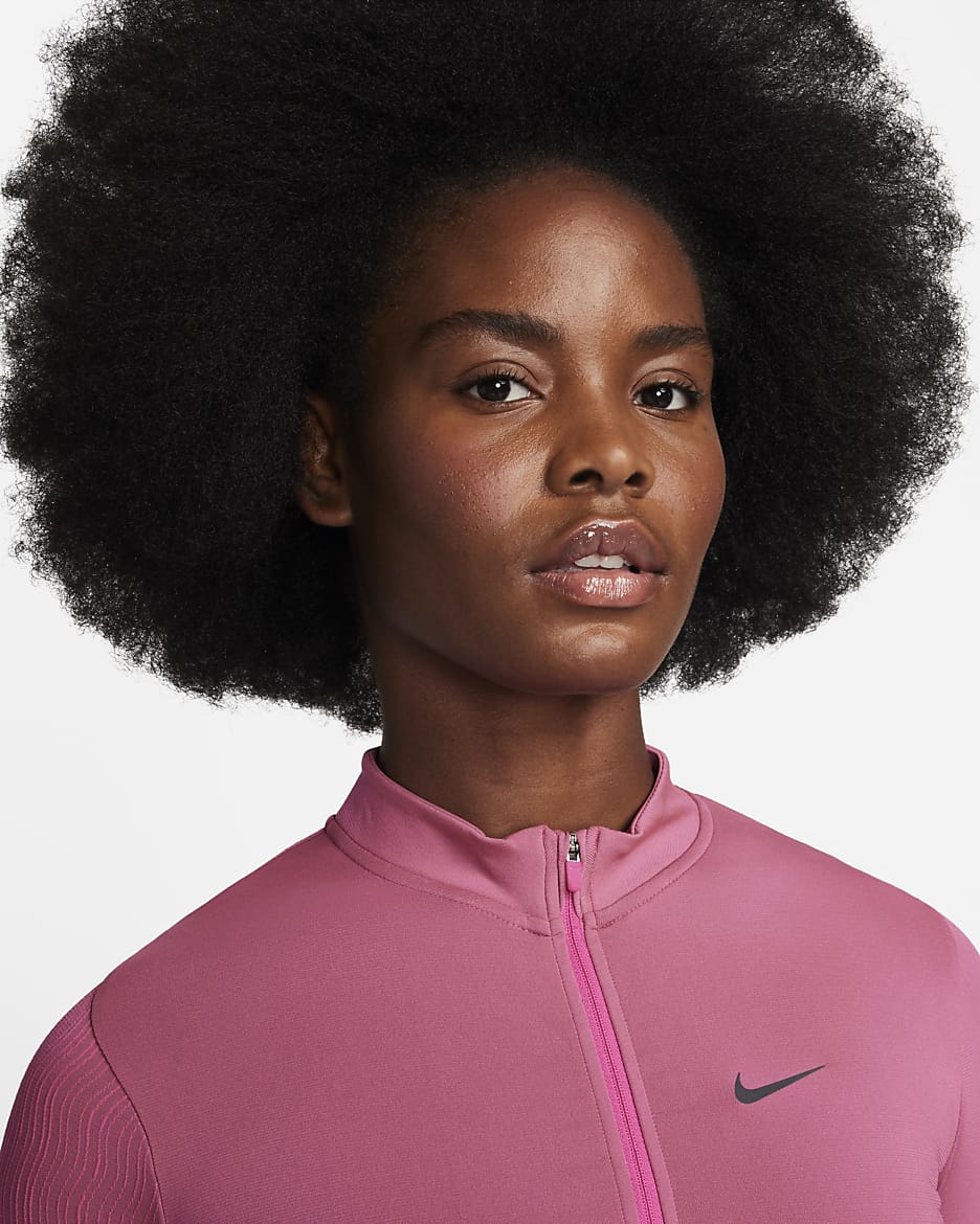 Damska warstwa środkowa z zamkiem 1/2 Dri-FIT ADV Nike Running Division - Alchemy Pink/Smokey Mauve