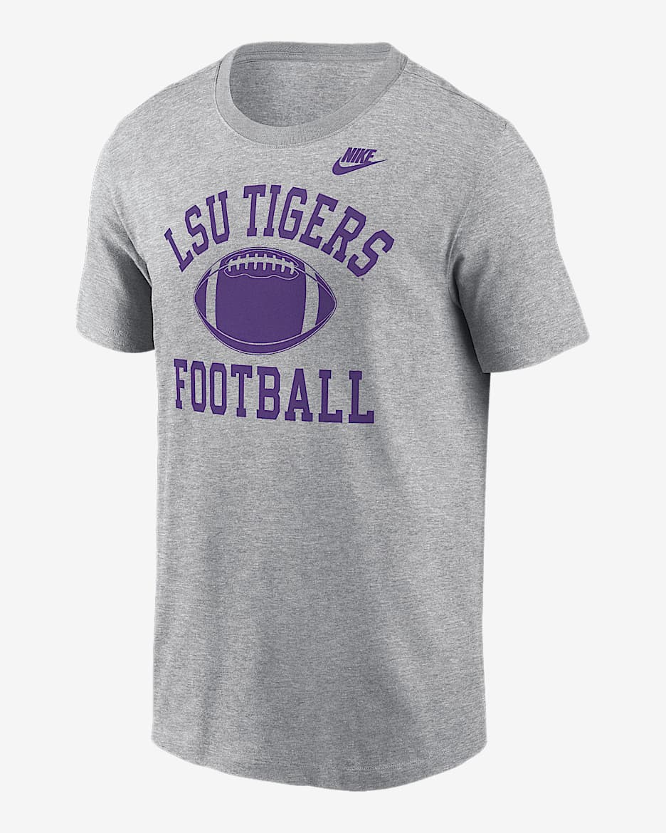 Playera universitaria Nike para hombre LSU Tigers Legacy Football Icon - Jaspeado