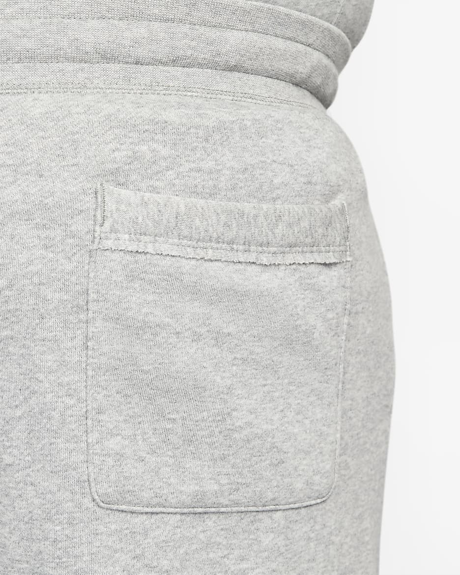 Short en molleton Nike Club Alumni pour homme - Dark Grey Heather/Blanc/Blanc