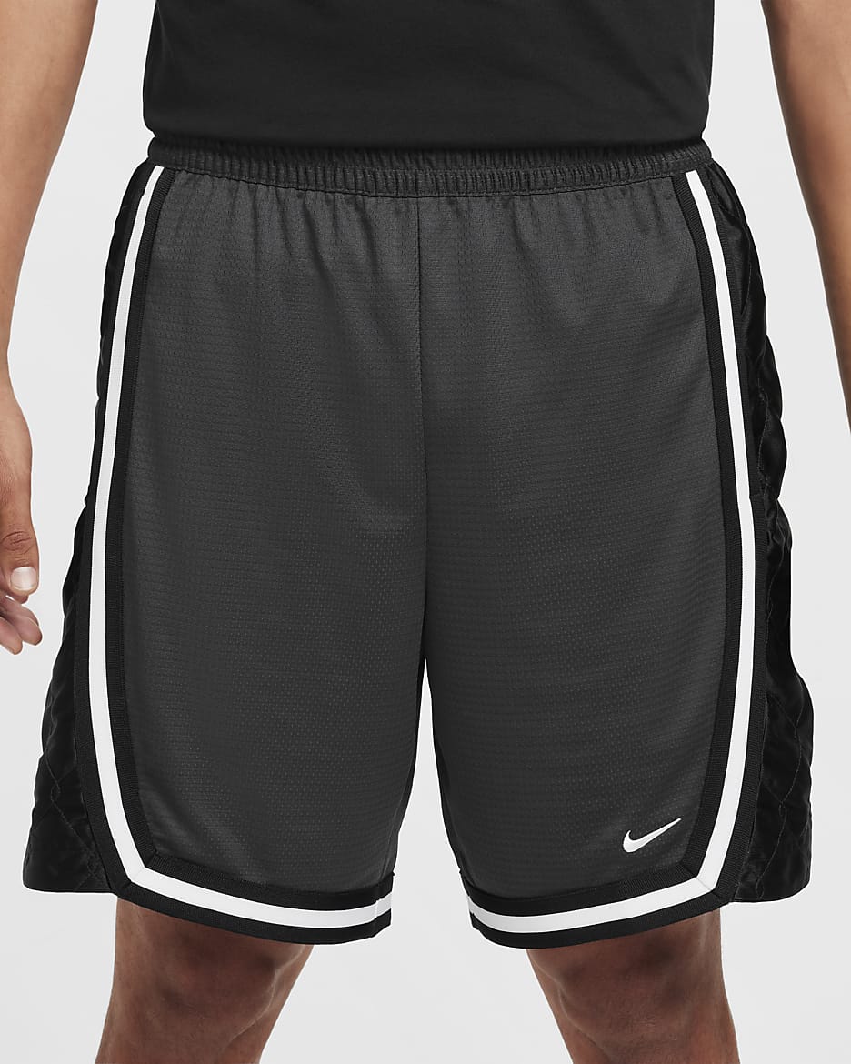 Short de basket 20 cm Nike DNA Dri-FIT pour homme - Anthracite/Noir/Blanc