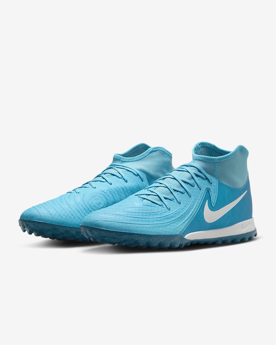 Nike Phantom Luna 2 Academy TF Yüksek Bilekli Krampon - Blue Fury/Beyaz