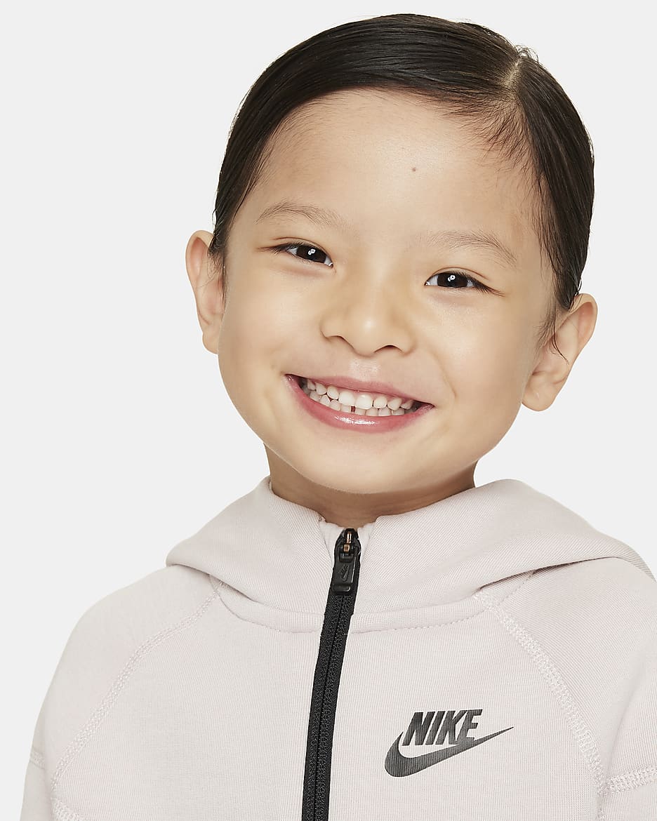 Nike Sportswear Tech Fleece Full-Zip Set Toddler 2-Piece Hoodie Set - Platinum Violet