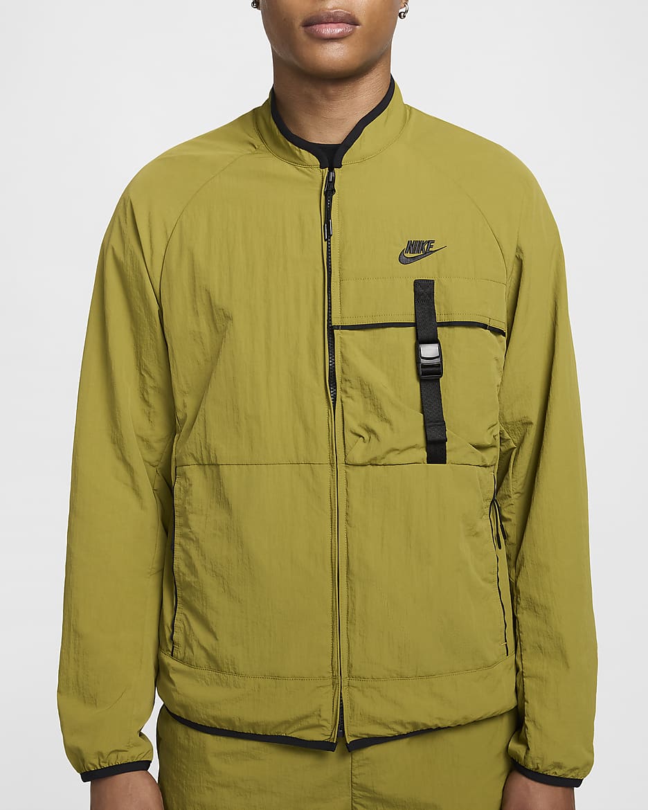 Veste tissée Nike Tech pour homme - Pacific Moss/Noir