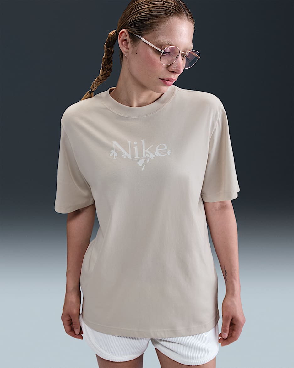 Nike Sportswear Women's Loose Short-Sleeve T-Shirt - Light Orewood Brown