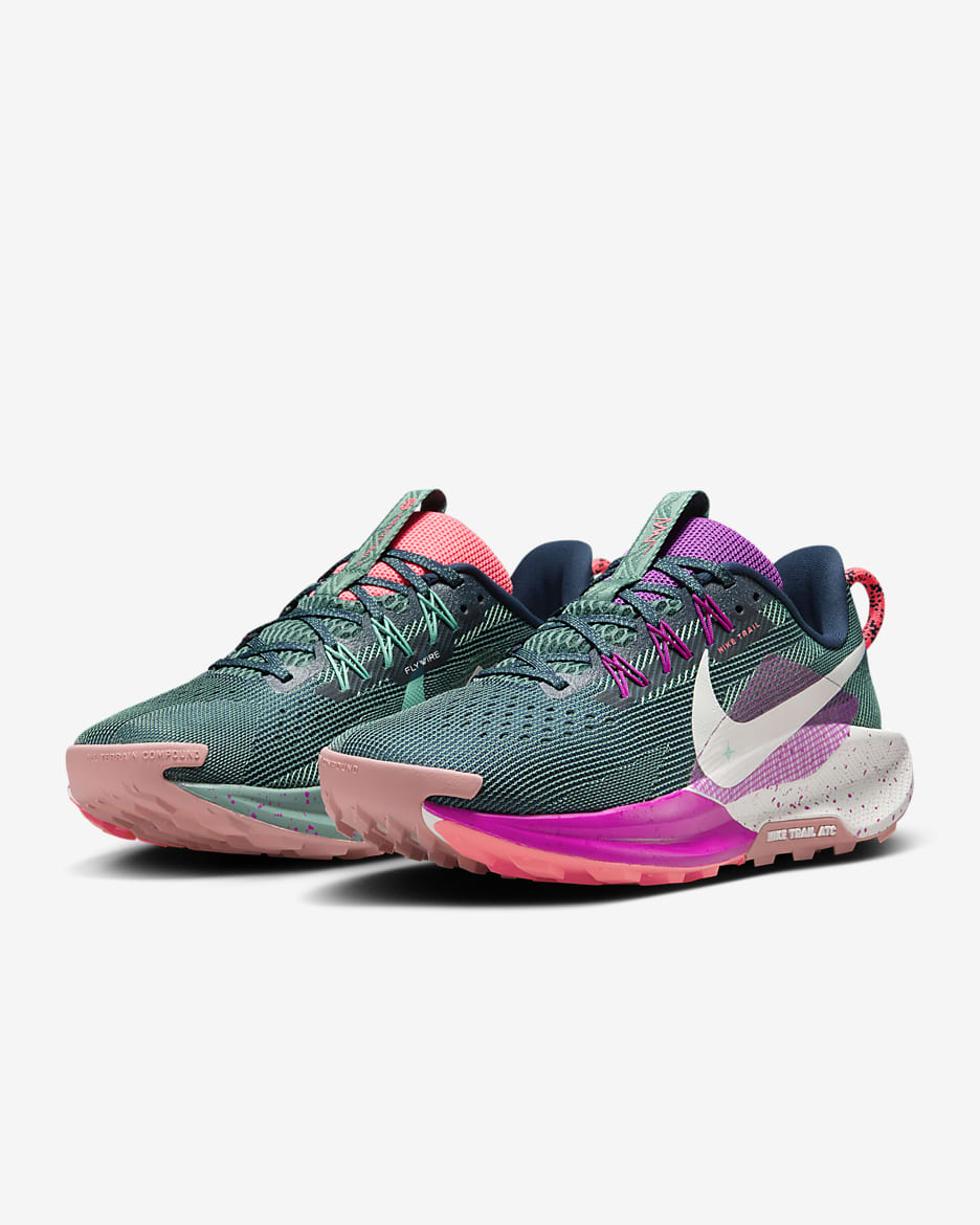 Nike Pegasus Trail 5 trailrunningschoenen voor dames - Armory Navy/Vivid Grape/Green Frost/Phantom