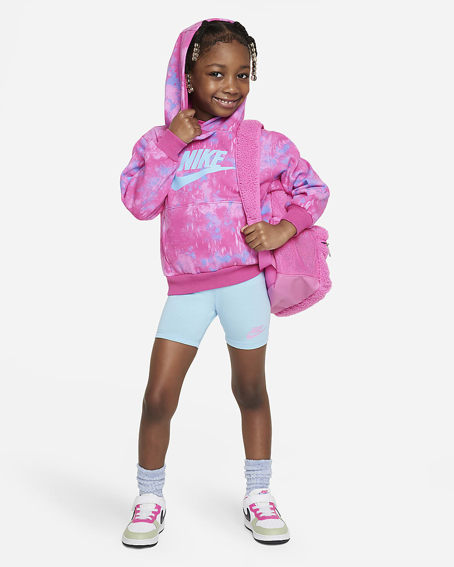 Sudadera con gorro sin cierre infantil Nike Printed Club - Rosa alegre