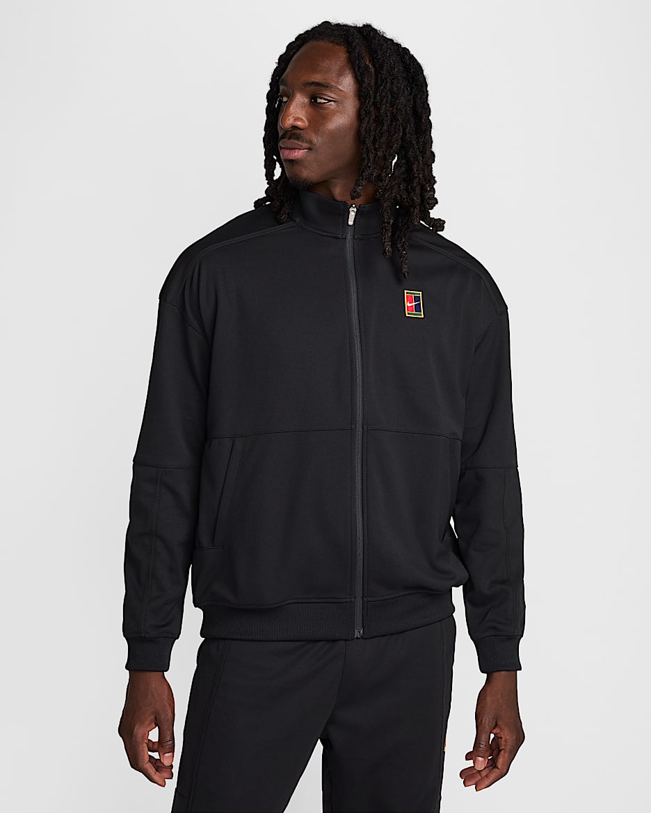 NikeCourt Heritage Men's Tennis Jacket - Black/Black