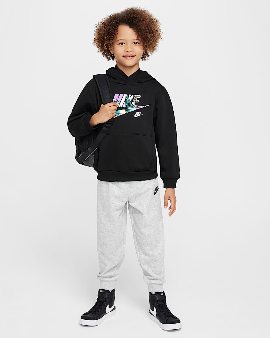 Tvådelat set med byxor i sweatshirttyg Nike Sportswear "Outside the Lines" för barn - Smoke Heather