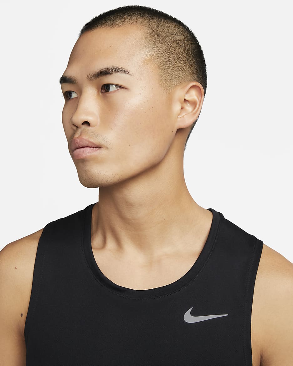 Nike Dri-FIT Miler Men's Running Tank - Black