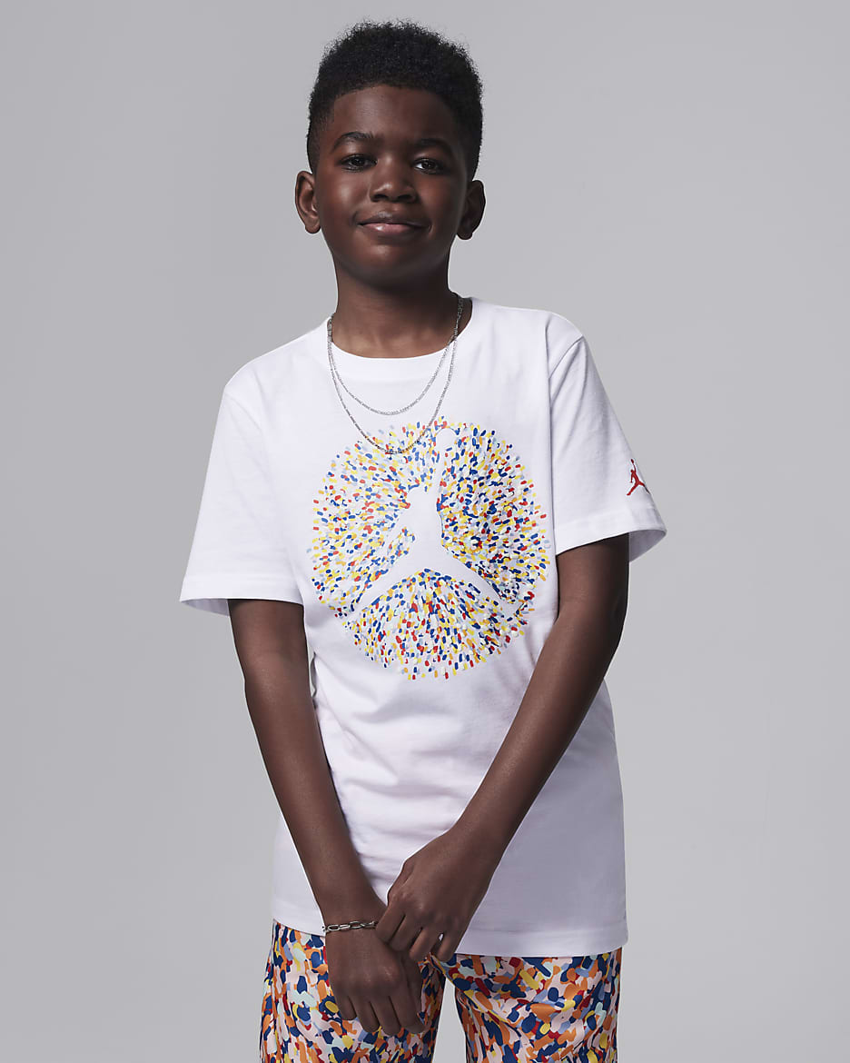 Jordan Poolside Jumpman Big Kids' Graphic T-Shirt - White