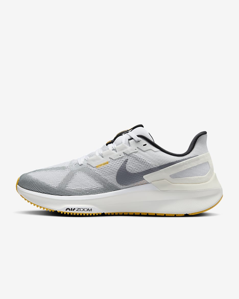 Nike Structure 25 男款路跑鞋 - 白色/Laser Orange/Smoke Grey/黑色