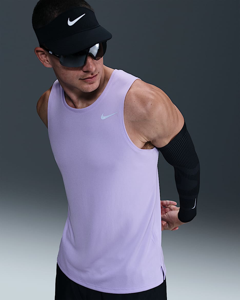 Nike Miler Men's Dri-FIT Running Tank - Hydrangeas