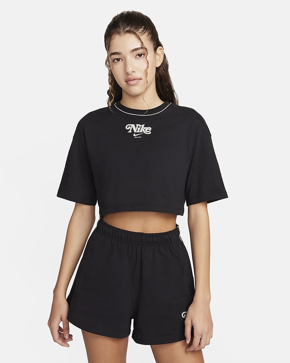 cropped shirt nike