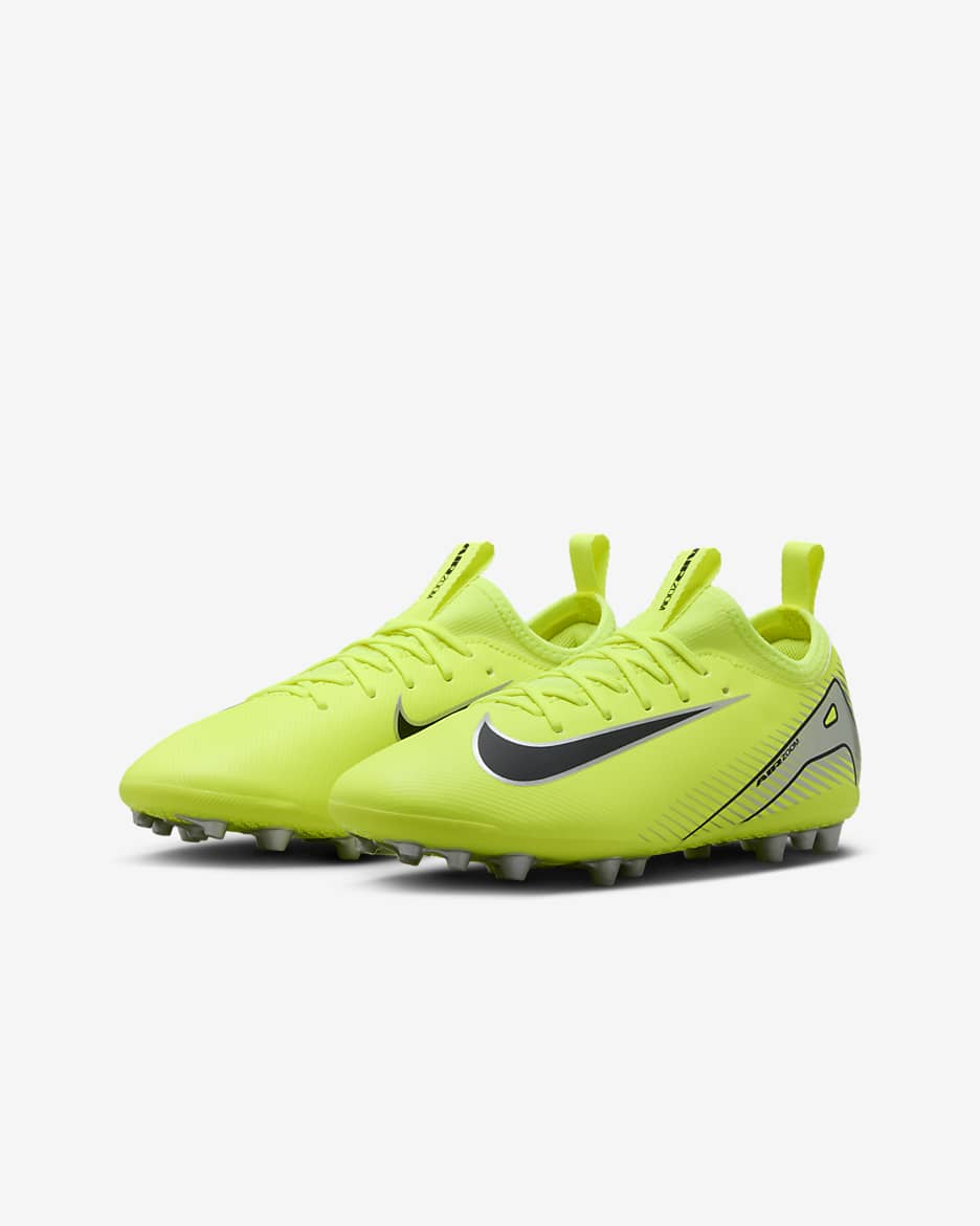 Nike Jr. Mercurial Vapor 16 Academy Younger/Older Kids' AG Low-Top Football Boot - Volt/Black