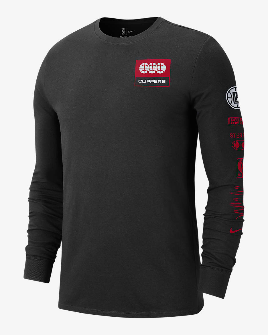 LA Clippers Essential Men's Nike NBA Long-Sleeve T-Shirt - Black