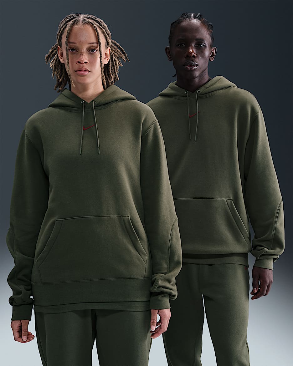 NOCTA Men's Fleece Hoodie - Cargo Khaki/Team Red
