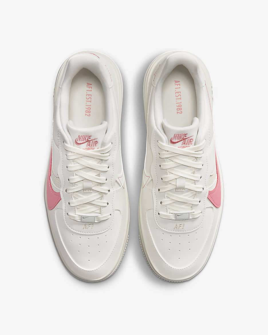 Nike Air Force 1 PLT.AF.ORM 女鞋 - Sail/Coconut Milk/Sea Coral/Coral Chalk