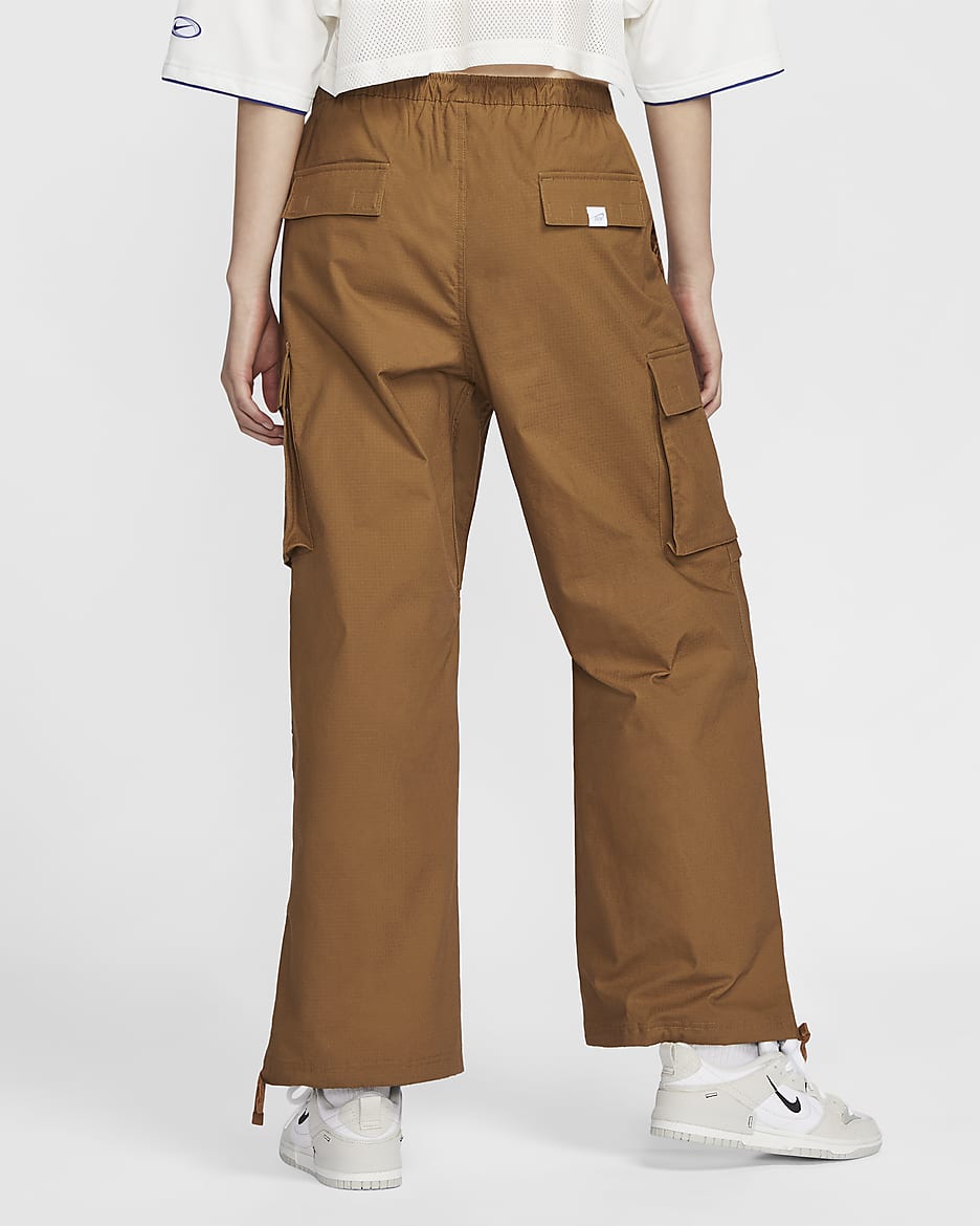 Nike Sportswear Women's Mid-Rise Cargo Trousers - Light British Tan/Black