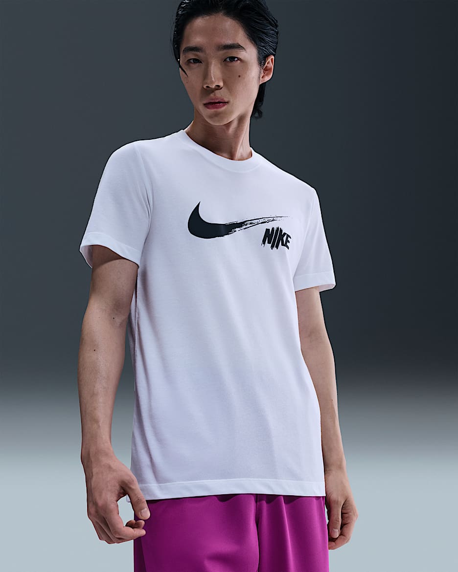 เสื้อยืดเทรนนิ่งผู้ชาย Dri-FIT Nike - ขาว